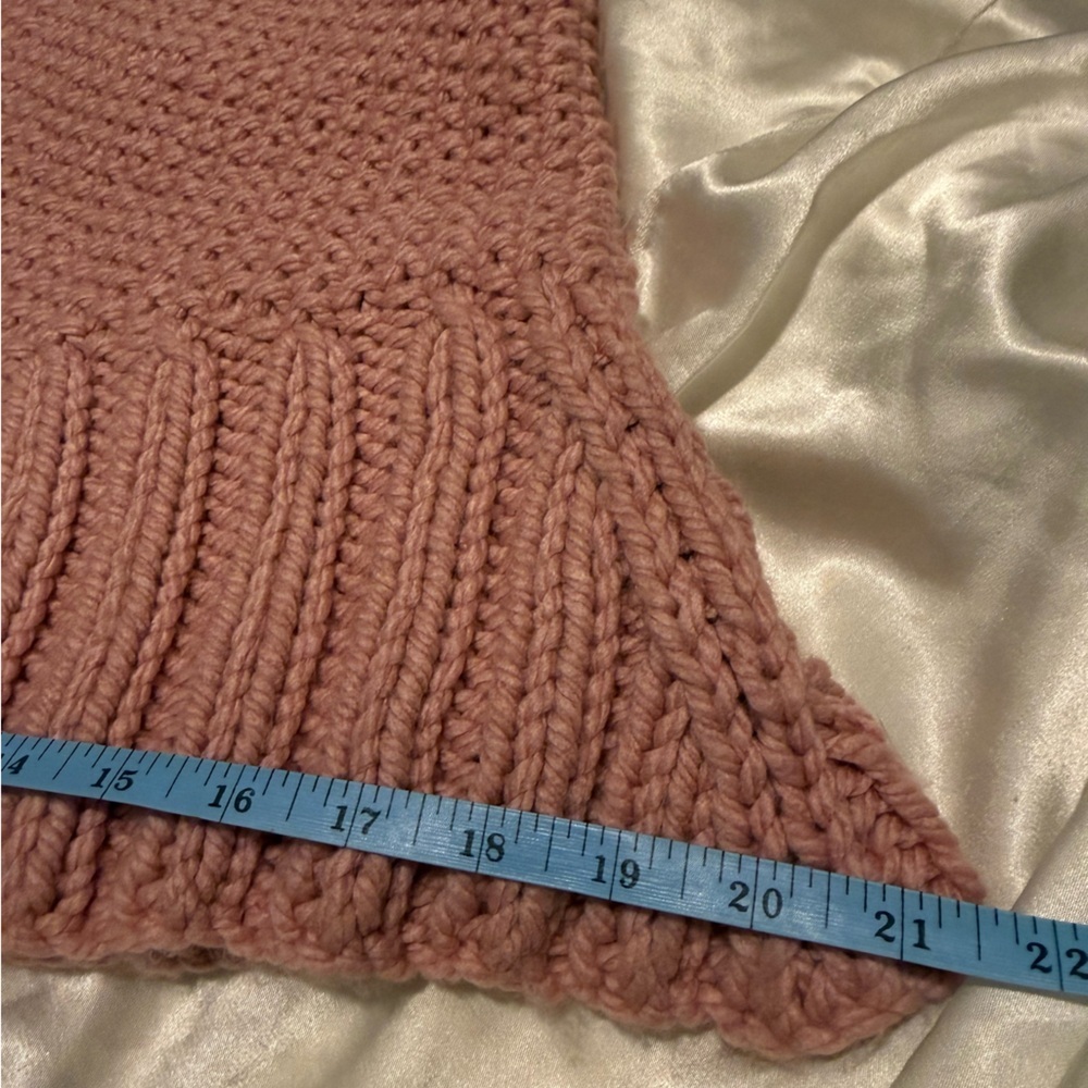 Elegant Pink Knit Infinity Scarf - Picture 6 of 6